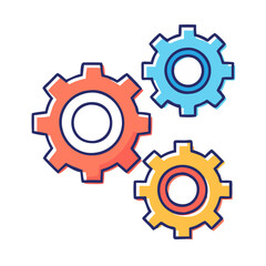 gear wheels icon, gear wheels vector illustration-simple illustration of gear wheels, perfect for gear wheels logos and themed design 