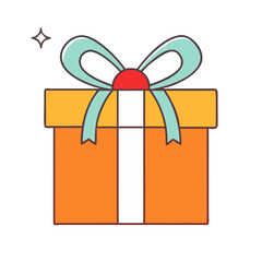 gift icon, gift vector illustration-simple illustration of gift, perfect for gift logos and themed design 