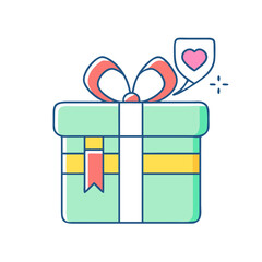 gift icon, gift vector illustration-simple illustration of gift, perfect for gift logos and themed design 