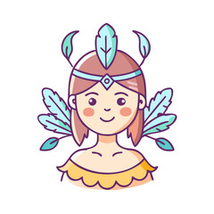 girl with feathers icon, girl with feathers vector illustration-simple illustration of girl with feathers, perfect for girl with feathers logos and themed design 