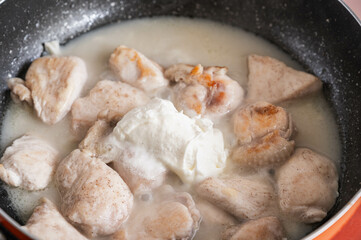 鶏のサワークリーム煮