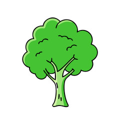 green tree icon, green tree vector illustration-simple illustration of green tree, perfect for green tree logos and themed design 