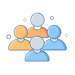 group of users icon, group of users vector illustration-simple illustration of group of users, perfect for group of users logos and themed design 