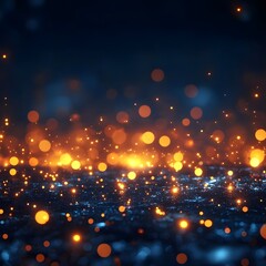 Fototapeta premium A vibrant display of glowing particles creating a magical, atmospheric effect.