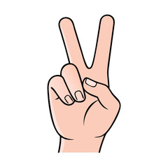 hand v sign icon, hand v sign vector illustration-simple illustration of hand v sign, perfect for hand v sign logos and themed design 