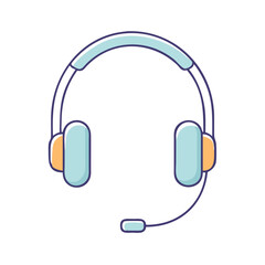 headset icon, headset vector illustration-simple illustration of headset, perfect for headset logos and themed design 