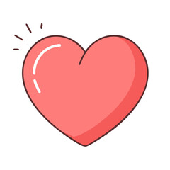 heart icon, heart vector illustration-simple illustration of heart, perfect for heart logos and themed design 