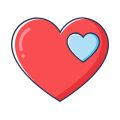 heart icon, heart vector illustration-simple illustration of heart, perfect for heart logos and themed design 