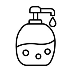 Baby shampoo icon Flat simple outline