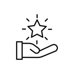 Benefits icon Flat simple outline