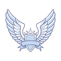 heraldic wings icon, heraldic wings vector illustration-simple illustration of heraldic wings, perfect for heraldic wings logos and themed design 