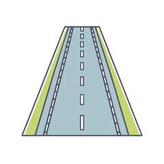 highway icon, highway vector illustration-simple illustration of highway, perfect for highway logos and themed design 