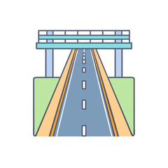 highway icon, highway vector illustration-simple illustration of highway, perfect for highway logos and themed design 