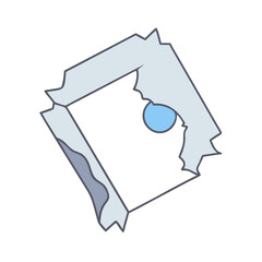 hole in paper icon, hole in paper vector illustration-simple illustration of hole in paper, perfect for hole in paper logos and themed design 