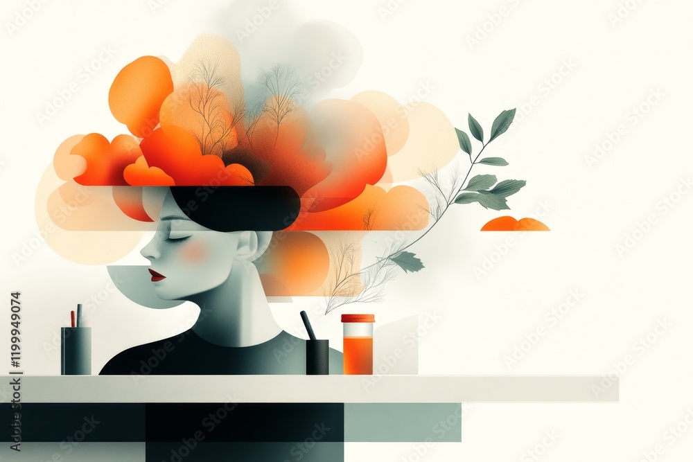 Poster a vibrant digital illustration of a writer creating characters, with colorful, exaggerated visual re