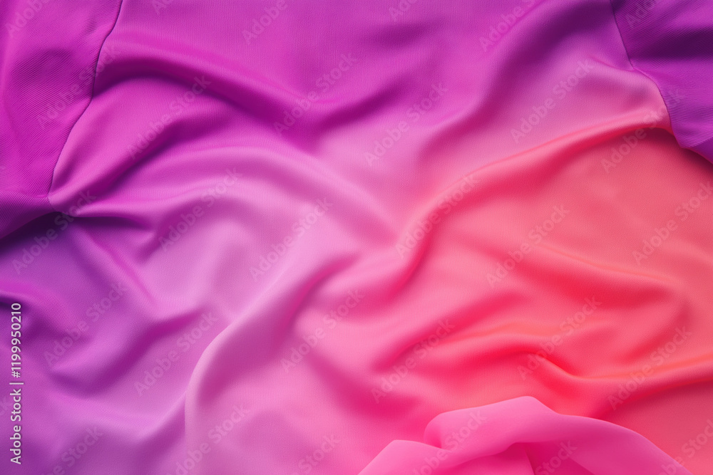 Poster colorful fabric draped with smooth texture and vibrant gradient in soft lighting