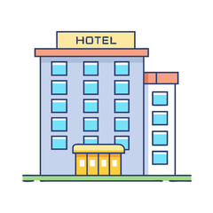 hotel icon, hotel vector illustration-simple illustration of hotel, perfect for hotel logos and themed design 