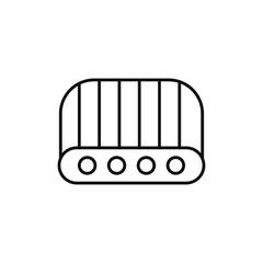 Conveyor belt icon Flat simple outline