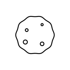 Cookie icon Flat simple outline