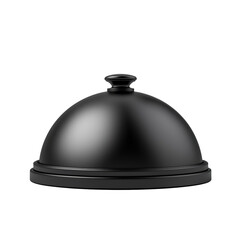 Fototapeta premium Elegant Black Cloche for Food Presentation Isolated on transparent background