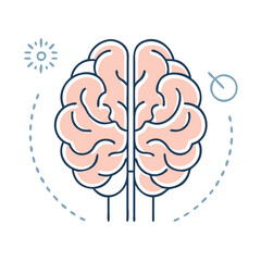 human brain in line style icon, human brain in line style vector illustration-simple illustration of human brain in line style, perfect for human brain in line style logos and themed design 
