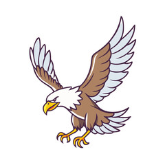 hunting bald eagle icon, hunting bald eagle vector illustration-simple illustration of hunting bald eagle, perfect for hunting bald eagle logos and themed design 
