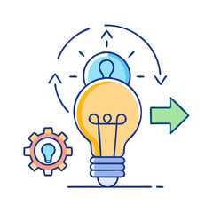 idea icon, idea vector illustration-simple illustration of idea, perfect for idea logos and themed design 