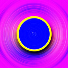 Colorful radial motion effect. Abstract rounded background. Color curves and sphere. Multi color gradient rings and circles wallpaper. Colored texture backdrop and banner.