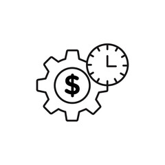 Efficiency icon Flat simple outline