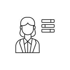 Employee skills icon Flat simple outline