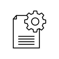 Execution icon Flat simple outline