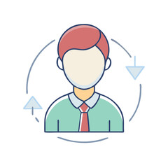 individual person icon, individual person vector illustration-simple illustration of individual person, perfect for individual person logos and themed design 