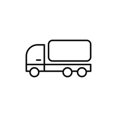 Fuel truck icon Flat simple outline