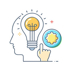 innovative idea icon, innovative idea vector illustration-simple illustration of innovative idea, perfect for innovative idea logos and themed design 