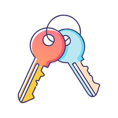 keys icon, keys vector illustration-simple illustration of keys, perfect for keys logos and themed design 