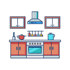 kitchen icon, kitchen vector illustration-simple illustration of kitchen, perfect for kitchen logos and themed design 