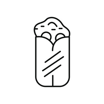 recommend clip art: Kebab icon Flat simple outline