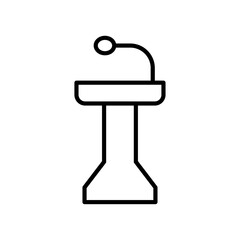 Lectern icon Flat simple outline