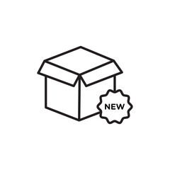New product icon Flat simple outline