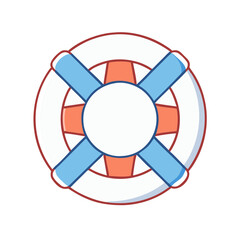 lifebuoy icon, lifebuoy vector illustration-simple illustration of lifebuoy, perfect for lifebuoy logos and themed design 