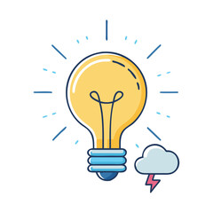 lightbulb idea icon, lightbulb idea vector illustration-simple illustration of lightbulb idea, perfect for lightbulb idea logos and themed design 