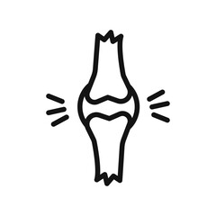 Osteoporosis icon Flat simple outline