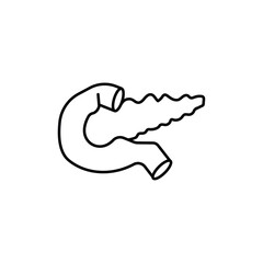 pancreas icon Flat simple outline