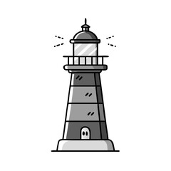 lighthouse black icon, lighthouse black vector illustration-simple illustration of lighthouse black, perfect for lighthouse black logos and themed design 