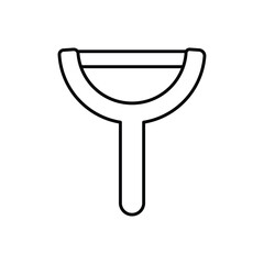 Potato peeler icon Flat simple outline