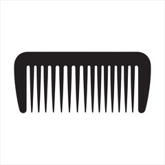 Comb silhouette on white background
