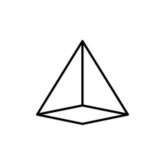 Fototapeta premium Prism icon Flat simple outline