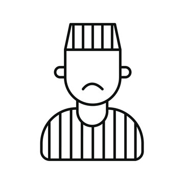 prisoner in striped uniform clip art preview