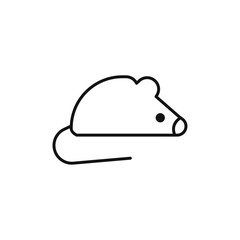 Rat icon Flat simple outline