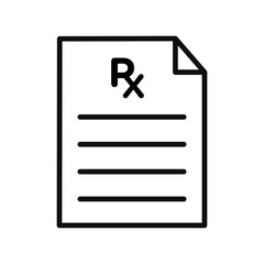 RX icon Flat simple outline